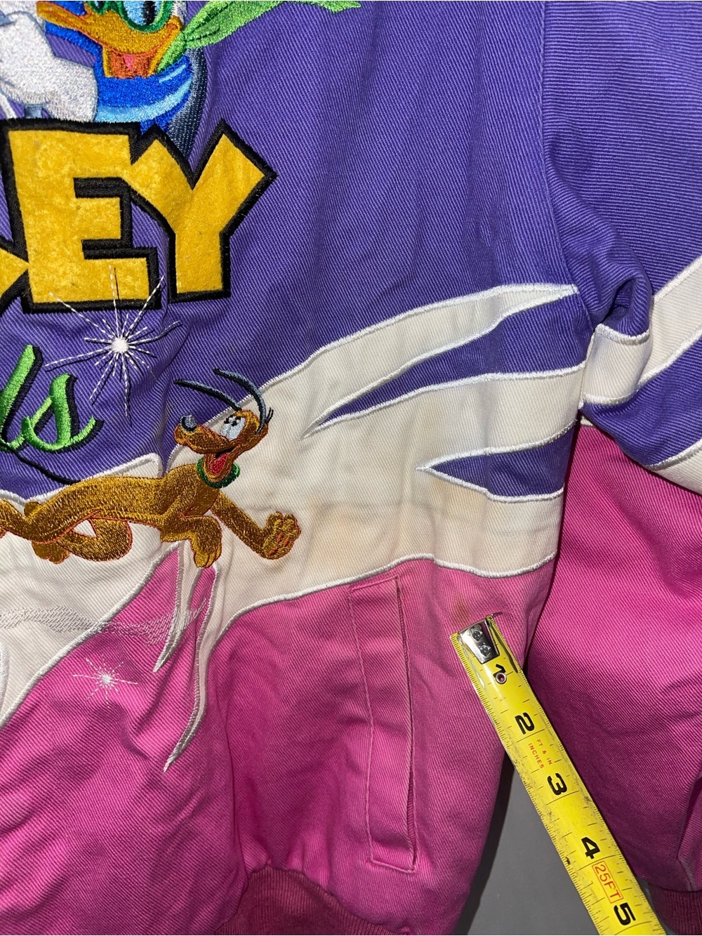 JH Design Vintage Disney Mickey & Friends Daytona 500 Jacket Size Large - Picture 5 of 11